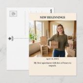 New Beginnings Custom Photo Postcard Postkarte (Vorne/Hinten)