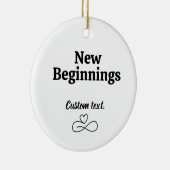 New Beginnings, Divorce Gifts for Her Breakup Xmas Keramik Ornament (Rechts)