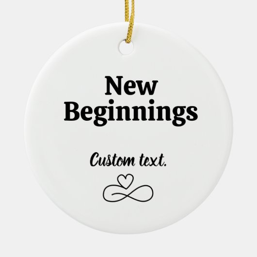 New Beginnings, Divorce Gifts for Her Breakup Xmas Keramik Ornament (Vorne)