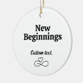 New Beginnings, Divorce Gifts for Her Breakup Xmas Keramik Ornament (Links)