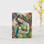 "New Beginnings" - Eine Feier der Mutterschaft Karte (Gelbe Blume)