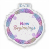 New Beginnings / Nuevos Comienzos 2027 Aufkleber (Vorderseite)