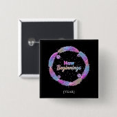 New Beginnings / Nuevos Comienzos 2027 Button (Vorne & Hinten)
