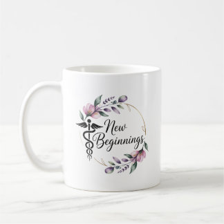 New Beginnings Nursing Graduation Personalized Kaffeetasse