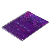 New beginnings Purple faux glitter Drips custom Notizblock (Linke Seite)
