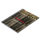 New beginnings Rustic Country greenery lights Notizblock (Linke Seite)