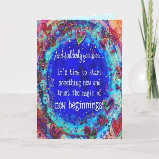 "New Beginns"-Inspirivity Karte (Vorderseite)