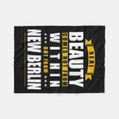 New Berlin - Funny D City Gift  Fleecedecke (Vorderseite (Horizontal))