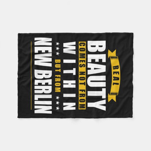 New Berlin - Funny D City Gift Fleecedecke (Vorderseite (Horizontal))