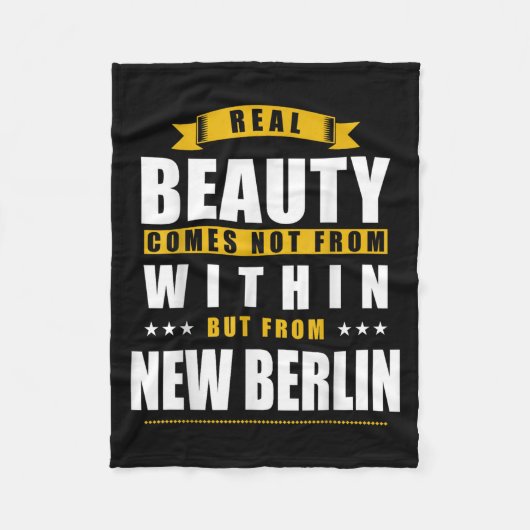 New Berlin - Funny D City Gift  Fleecedecke (Vorderseite)