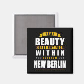 New Berlin - Funny D City Gift Magnet (Vorderseite/Rückseite)