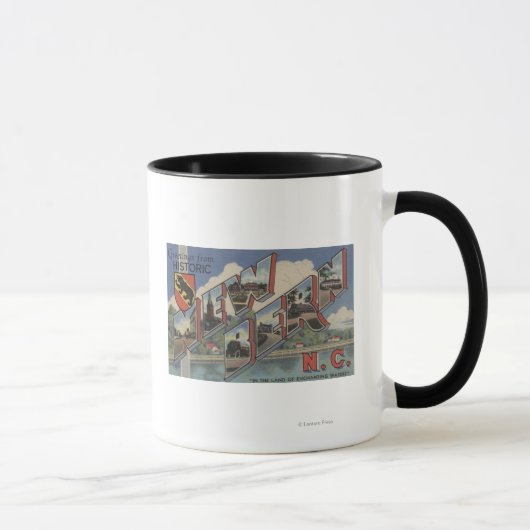 New Bern, North Carolina - Große Briefszenen Tasse (Rechts)