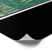 New Bern North Carolina Satellitenplakatkarte Poster (Ecke)