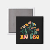 New Big Bro Wildflower First Birthday & Baby S Magnet (Vorderseite/Rückseite)