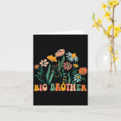 New Big Brother Wildflower First Birthday & Ba Karte (Gelbe Blume)