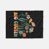 New Big Cousin Wildflower First Birthday & Bab Fleecedecke (Vorderseite (Horizontal))