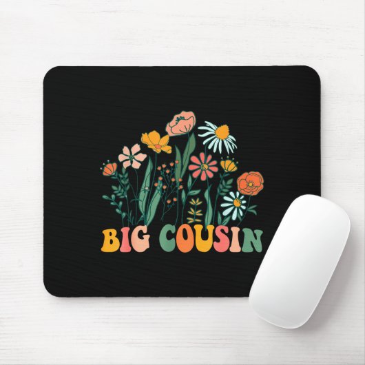 New Big Cousin Wildflower First Birthday & Bab Mousepad (Mit Mouse)