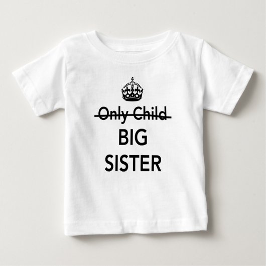 New Big Sister Baby T-shirt (Vorderseite)