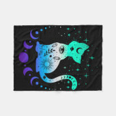 New Blue Gay Male Mlm Pride Flag, Astrology Cat Fleecedecke (Vorderseite (Horizontal))
