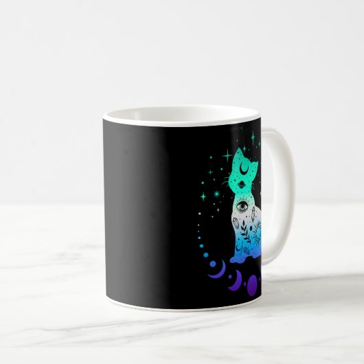 New Blue Gay Male Mlm Pride Flag, Astrology Cat Kaffeetasse (VorderseiteRechts)