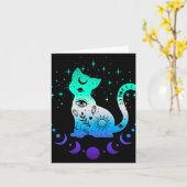 New Blue Gay Male Mlm Pride Flag, Astrology Cat  Karte (Gelbe Blume)