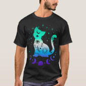New Blue Gay Male Mlm Pride Flag, Astrology Cat T-Shirt (Vorderseite)