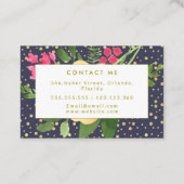 New Blue Gold Yellow Event Planer Business Card Visitenkarte (Rückseite)