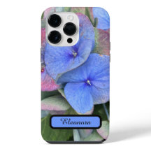 New Blue Hydrangea Blume Foto & Name iPhone Gehäus