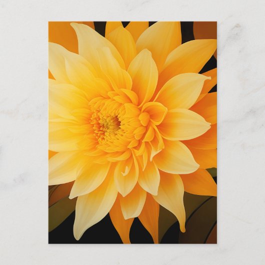 New BOHO Yellow Dahlia Postkarte (Vorderseite)
