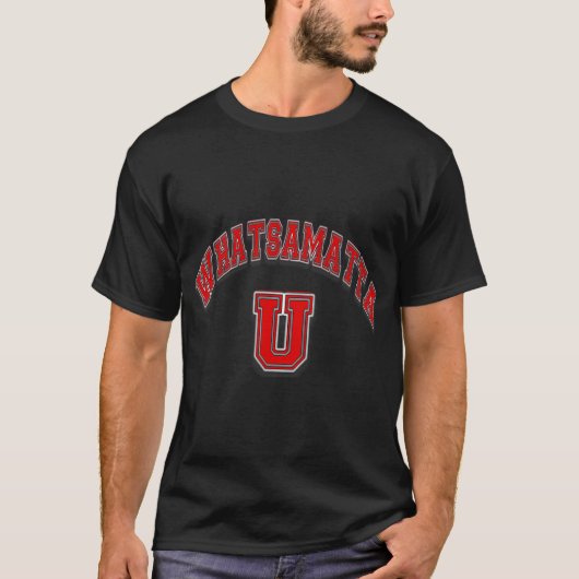 New Bold Red Whatsamatta U T-Shirt (Vorderseite)