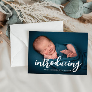 new born birth announcement postcard postkarte