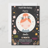 New Boy Girl 6 Monate Halbjahr Party Halbjahr Gebu Einladung (Vorderseite)