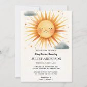 New Boy Pink Einzigartige Sky Cloud Sunshine Baby  Einladung (Vorderseite)