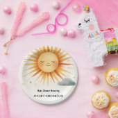 New Boy Pink Einzigartige Sky Cloud Sunshine Baby  Pappteller (Party)