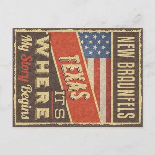New Braunfels Texas Postkarte (Vorderseite)