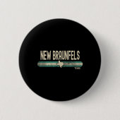 New Braunfels Tx Texas Travel & 80s Style Button (Vorderseite)