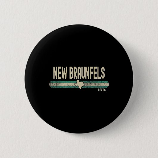 New Braunfels Tx Texas Travel &amp; 80s Style  Button (Vorderseite)