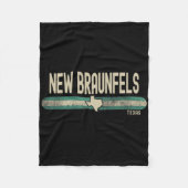 New Braunfels Tx Texas Travel &amp; 80s Style  Fleecedecke (Vorderseite)