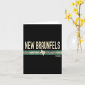 New Braunfels Tx Texas Travel & 80s Style Karte (Gelbe Blume)