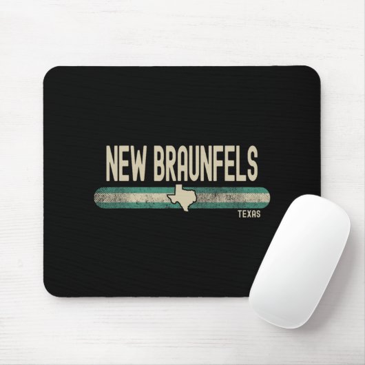 New Braunfels Tx Texas Travel &amp; 80s Style  Mousepad (Mit Mouse)