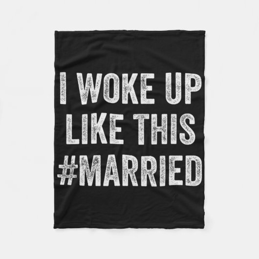 New Bride New Husband Wife - I Woke Up Like This M Fleecedecke (Vorderseite)