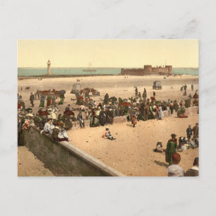 New Brighton Beach, Liverpool, Merseyside, England Postkarte
