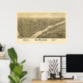 New Brighton, PA Panoramic Map - 1901 Poster (Heimbüro)