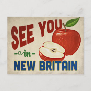 New Britain Connecticut Apfel - Vintage Reise Postkarte