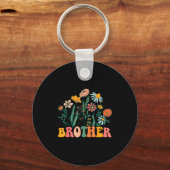 New Brother Wildflower First Birthday & Baby S Schlüsselanhänger (Vorderseite)