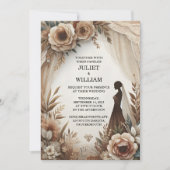 New Brown Fall Wood Paperie Gerecycelt Papier Hoch Einladung (Vorderseite)