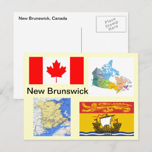New Brunswick Canada Postkarte (Vorne/Hinten)
