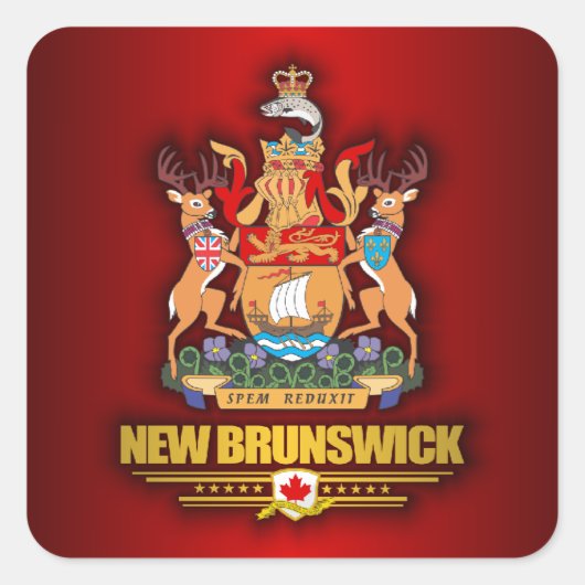 New Brunswick COA Quadratischer Aufkleber (Vorderseite)