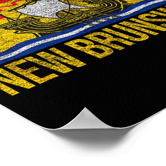 New Brunswick Flag Canada Poster (Ecke)