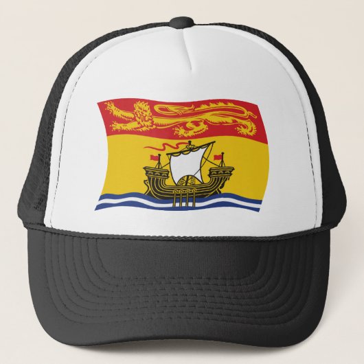 New Brunswick Flag Hat Truckerkappe (Vorderseite)